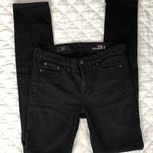 J. Crew Reid Skinny Jeans // 28T // Black